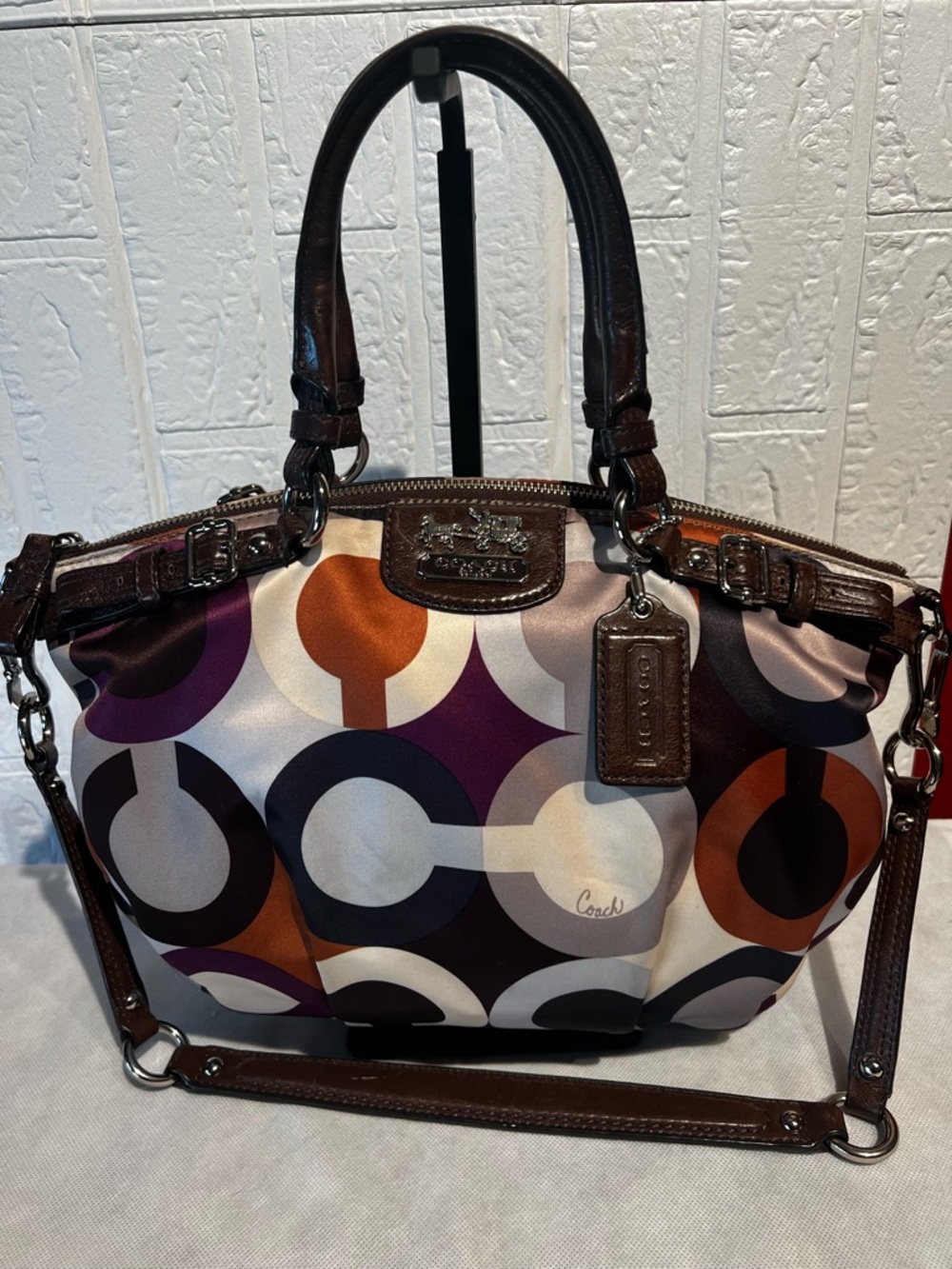 Coach Madison Op Art Signature Sophia Satchel
